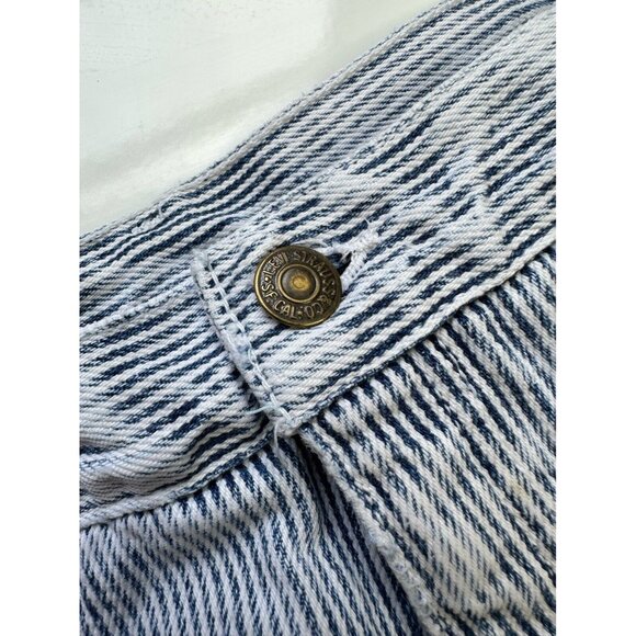 Levi's 900 Series Silver Tab 80s VTG Mom Jeans Blue White Railroad Stripe 34x30 - Picture 3 of 8